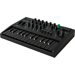 Arturia MicroBrute UFO keyboard synthesizer with compact design, featuring various knobs and controls for sound shaping.