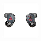 Astell&Kern XIO wired in-ear headphones with sleek black earbuds and cable, designed for high-quality sound.