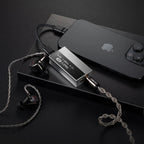 Astell&Kern AK HC5 headphone amplifier and DAC with sleek black design and multiple input options on the front panel.