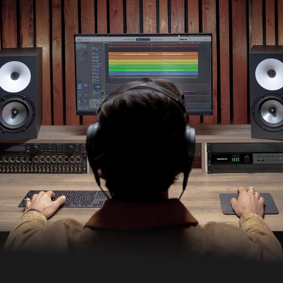 Audient Horizon 8P Thunderbolt interface in a recording studio