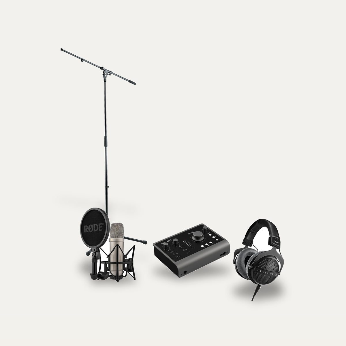 Audient iD24 + Rode NT1 5th Gen + Beyerdynamic DT 990 Pro X Studio Set – Microphone Finish Silver