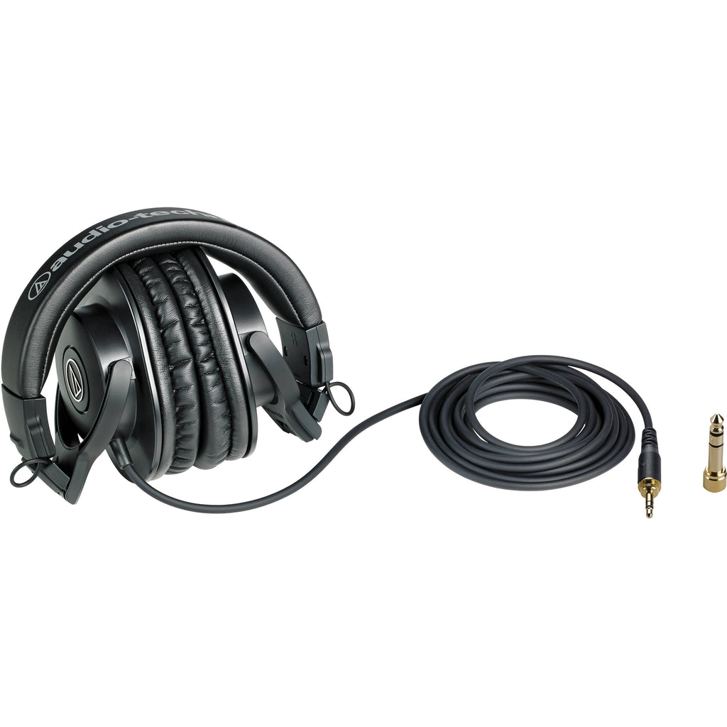 Audio-Technica ATH-M30x studio headphones, folded with detachable cable