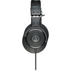 Audio-Technica ATH-M30x studio headphones, side profile in black
