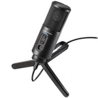Audio-Technica ATR2500x-USB cardioid USB microphone, in use