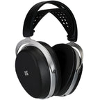 HiFiMAN Audivina LE wired headphones with sleek black design and over-ear cushions, showcasing premium audio quality and comfort.