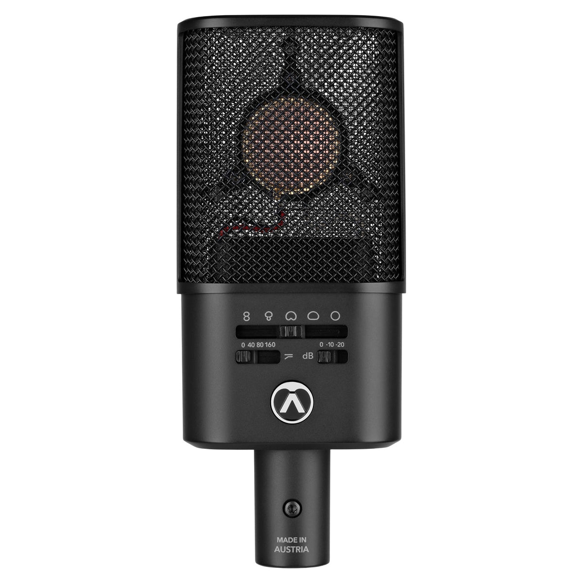 Austrian Audio OC616 multi-pattern condenser microphone, front view