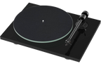 Pro-Ject T1 EVO turntable with sleek design, wooden plinth, and minimalist tonearm for high-quality vinyl playback.