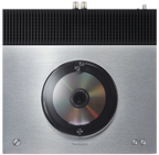 Technics SA-C600 stereo amplifier with black finish, featuring control knobs and input ports on front panel.