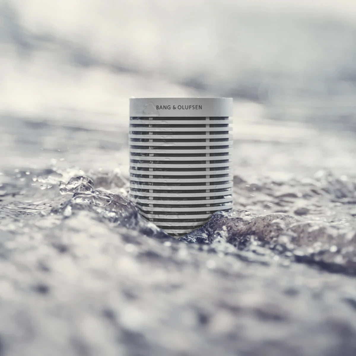 Bang & Olufsen Beosound Explore portable Bluetooth speaker, in use