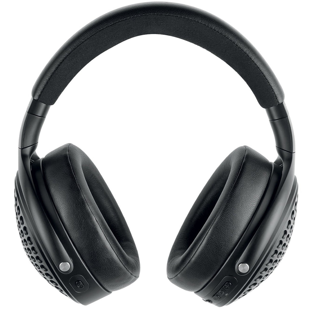 Focal Bathys wireless headphones with deep black finish, showing the sleek ear cups and headband design.