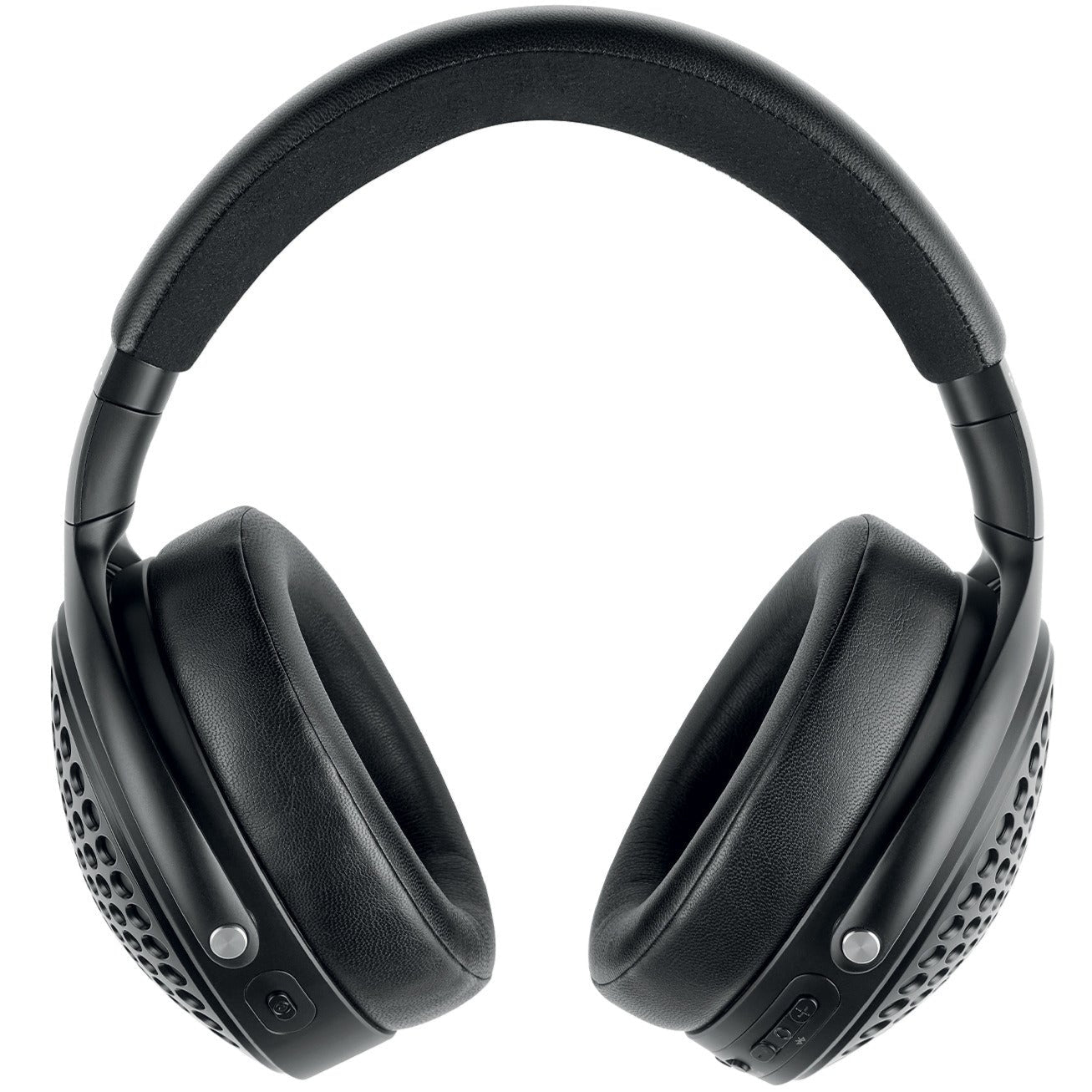 Focal Bathys wireless headphones with deep black finish, showing the sleek ear cups and headband design.
