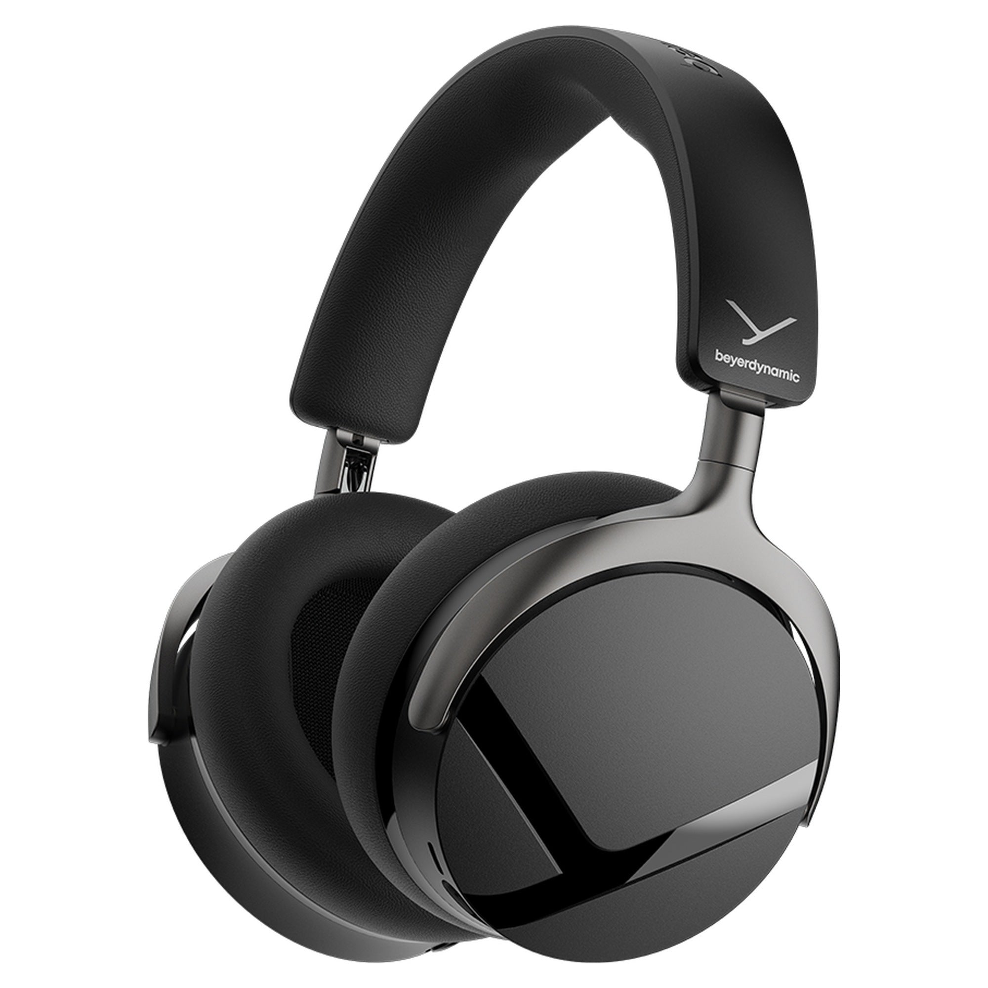 Beyerdynamic Aventho Y wireless headphones in Liquid Black, angled view