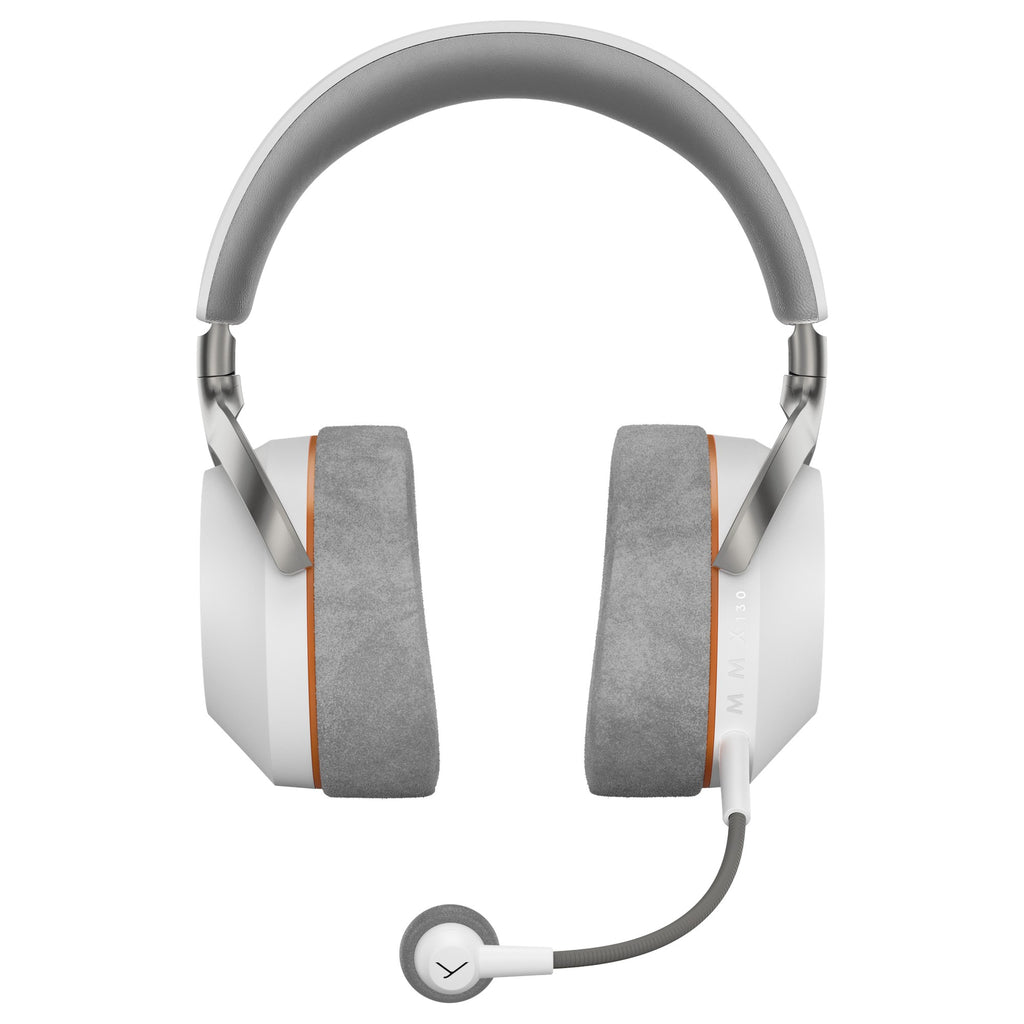 Beyerdynamic MMX 130 Wireless open-back gaming headset in Arctic White, front view