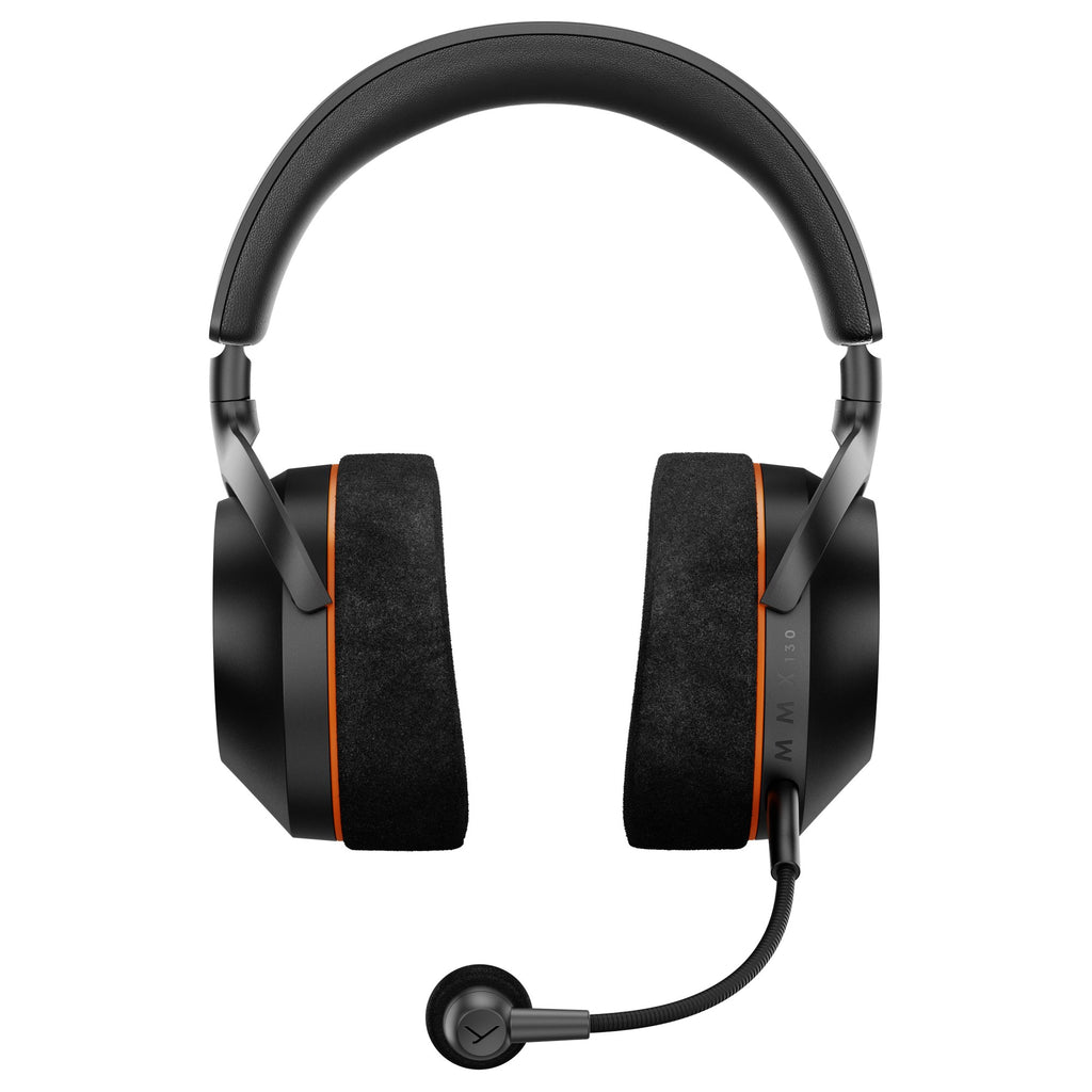 Beyerdynamic MMX 130 Wireless open-back gaming headset in black, front view