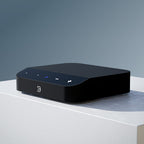 Bluesound Node Nano music streamer, front view in black