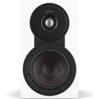 DALI Sonik 1 passive bookshelf speakers with black finish, compact design, and front grille for high-quality audio performance.