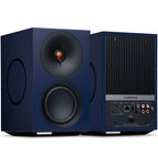 Cambridge Audio L/R M active bookshelf speakers, blue, front view