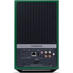 Cambridge Audio L/R M active bookshelf speakers, green, front view