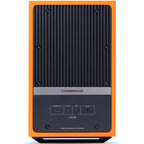 Cambridge Audio L/R M active bookshelf speakers, orange, front view