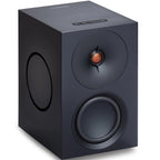 Cambridge Audio L/R M active bookshelf speakers, black, front view