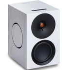 Cambridge Audio L/R M active bookshelf speakers, white, front view