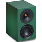 Cambridge Audio L/R S active bookshelf speakers, green, front view