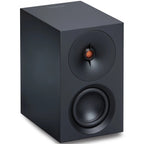 Cambridge Audio L/R S active bookshelf speakers, black, front view