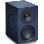Cambridge Audio L/R X active bookshelf speakers, blue, front view