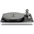 Clearaudio Concept Signature manual turntable with sleek wooden base and precision tonearm for high-quality vinyl playback.