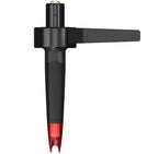 Ortofon Concorde Music Red turntable cartridge with red stylus and metal body, designed for high-quality vinyl playback.
