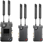 Hollyland Cosmo C2 wireless video transmission system with 2 transmitters and 1 receiver, compact professional video setup