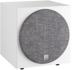 DALI Dali Sub E-9 F subwoofer showing black enclosure and driver cone for deep bass sound reproduction
