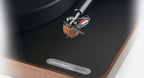 Clearaudio Concept Signature manual turntable with dark wood finish and sleek design, showcasing high-quality audio equipment.