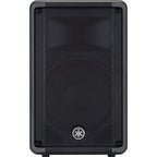 Yamaha DBR10 PA speaker with black enclosure, front grille, and control panel for professional audio sound reinforcement.