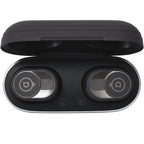 Devialet Gemini II wireless in-ear headphones, black case open with earbuds