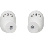 Devialet Gemini II wireless in-ear headphones, white earbuds close-up