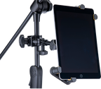 Hercules Stands HCDG-307B microphone multimedia stand with adjustable holder and sturdy base, ideal for recording and performances.