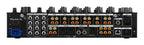 Pioneer DJM-V10 DJ mixer with multiple channels, colorful LED displays, and professional controls for DJ performances.