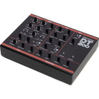 Dtronics DT-200 V3 synthesizer with knobs, buttons, and display, showcasing its compact, professional electronic music instrument.