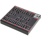 Dtronics DT-800 synthesizer with control knobs, buttons, and display panel, showcasing its electronic music production interface.