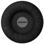 AIAIAI E08 Alcantara headphone earpads with soft Alcantara material, shown with logo, designed for comfort and fit.