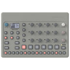 Elektron Model:Cycles drum machine and sampler with colorful buttons and knobs, designed for electronic music production.