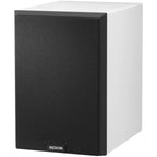 Epos ES-7N passive bookshelf speakers in white with semi-matte finish, showcasing a sleek compact design and detailed speaker drivers.
