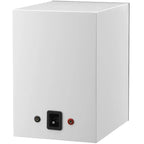 Epos ES-7N passive bookshelf speakers with white semi-matte finish and rear ISO damping, designed for high-quality audio.