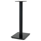 Essentials Monno 60 black floor speaker stand, full front view