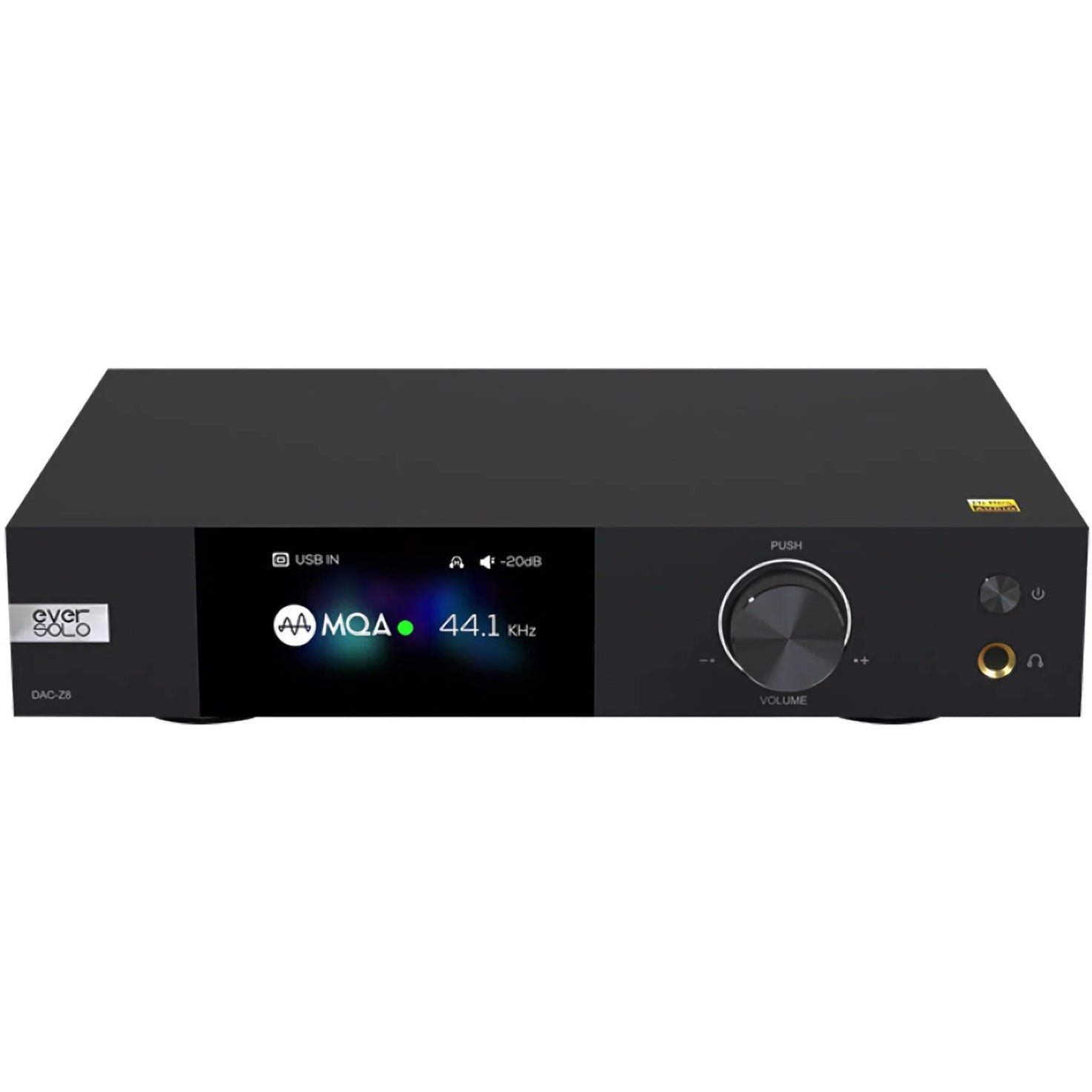Eversolo DAC-Z8 desktop DAC and headphone amplifier, angled view