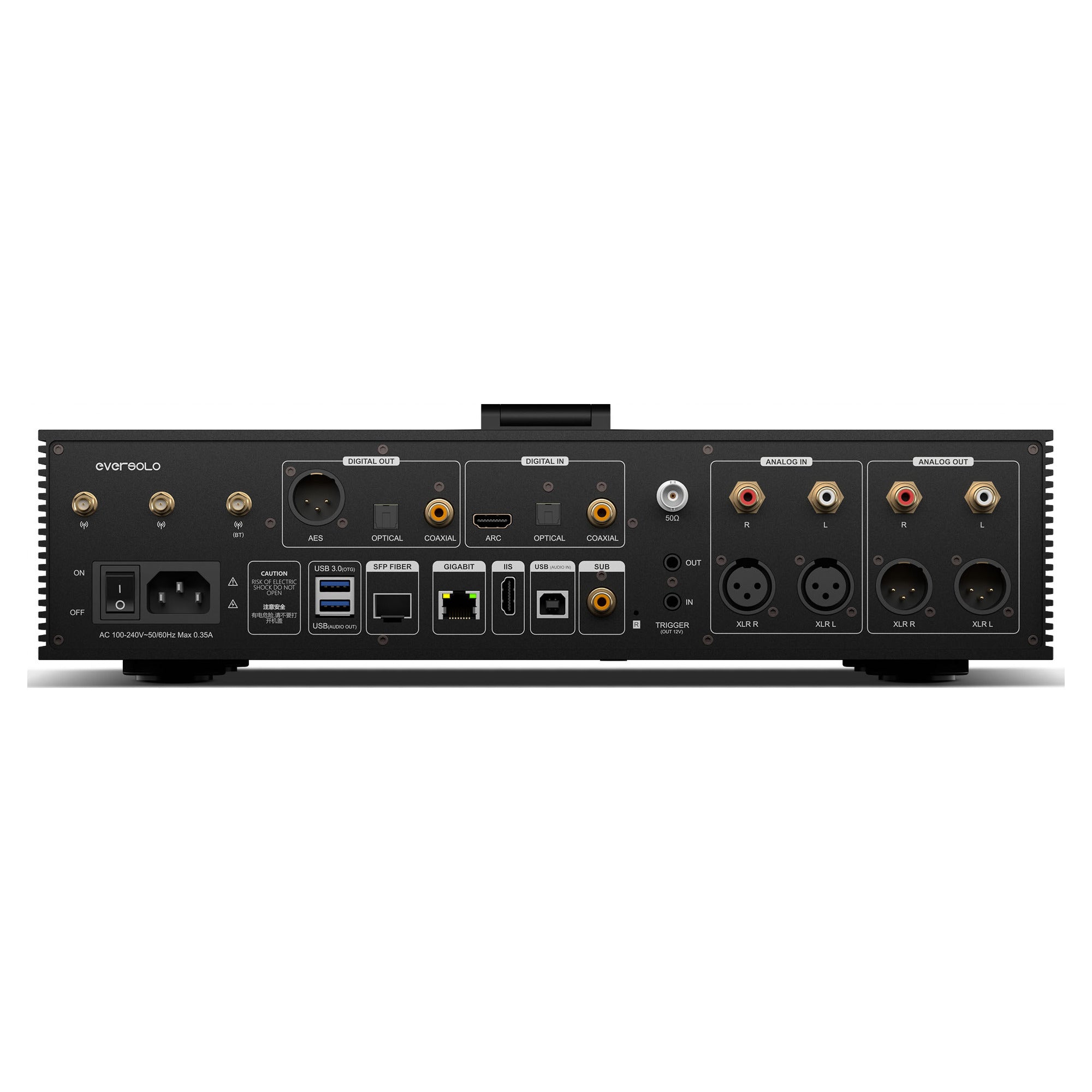 Eversolo DMP-A8 Master Edition Gen 2 rear panel connectors