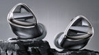FiiO FH19 in-ear headphones with silver metallic finish and detachable cables, positioned on a white background.