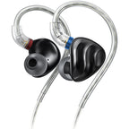 FiiO FH3 wired in-ear headphones, black lifestyle shot
