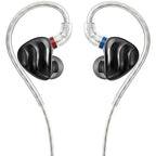 FiiO FH3 wired in-ear headphones, hero shot in black